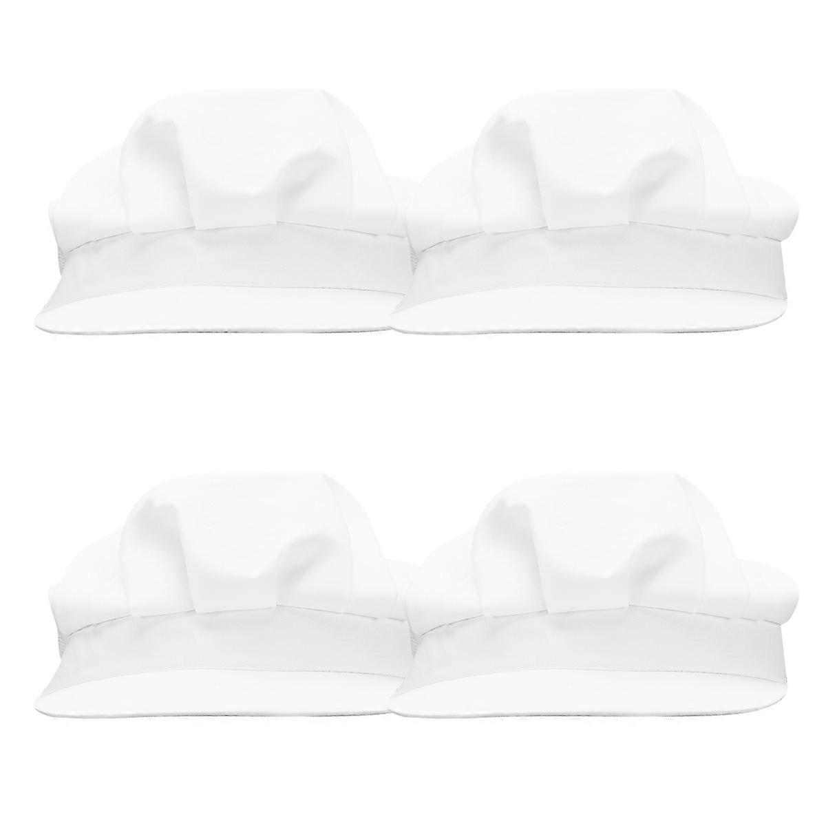 Practical Working Cap Waiter Hat for Wearing 12Pcs White Dustproof Protector