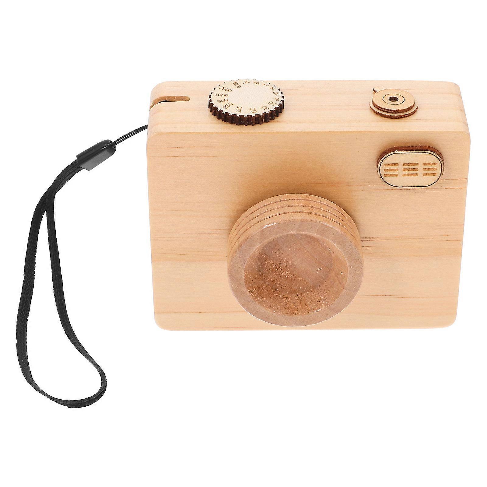 Wooden Vintage Camera Shape Music Box 2Pcs Unique Decorative Item Designed For Photography Enthusiasts And Collectors Celebrations