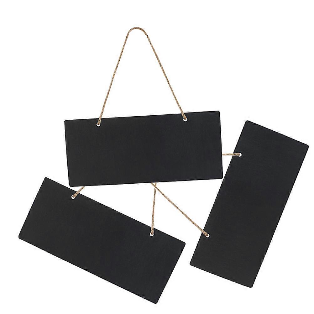Wooden Black Boards for Hanging Message 2Sets Wood Tags