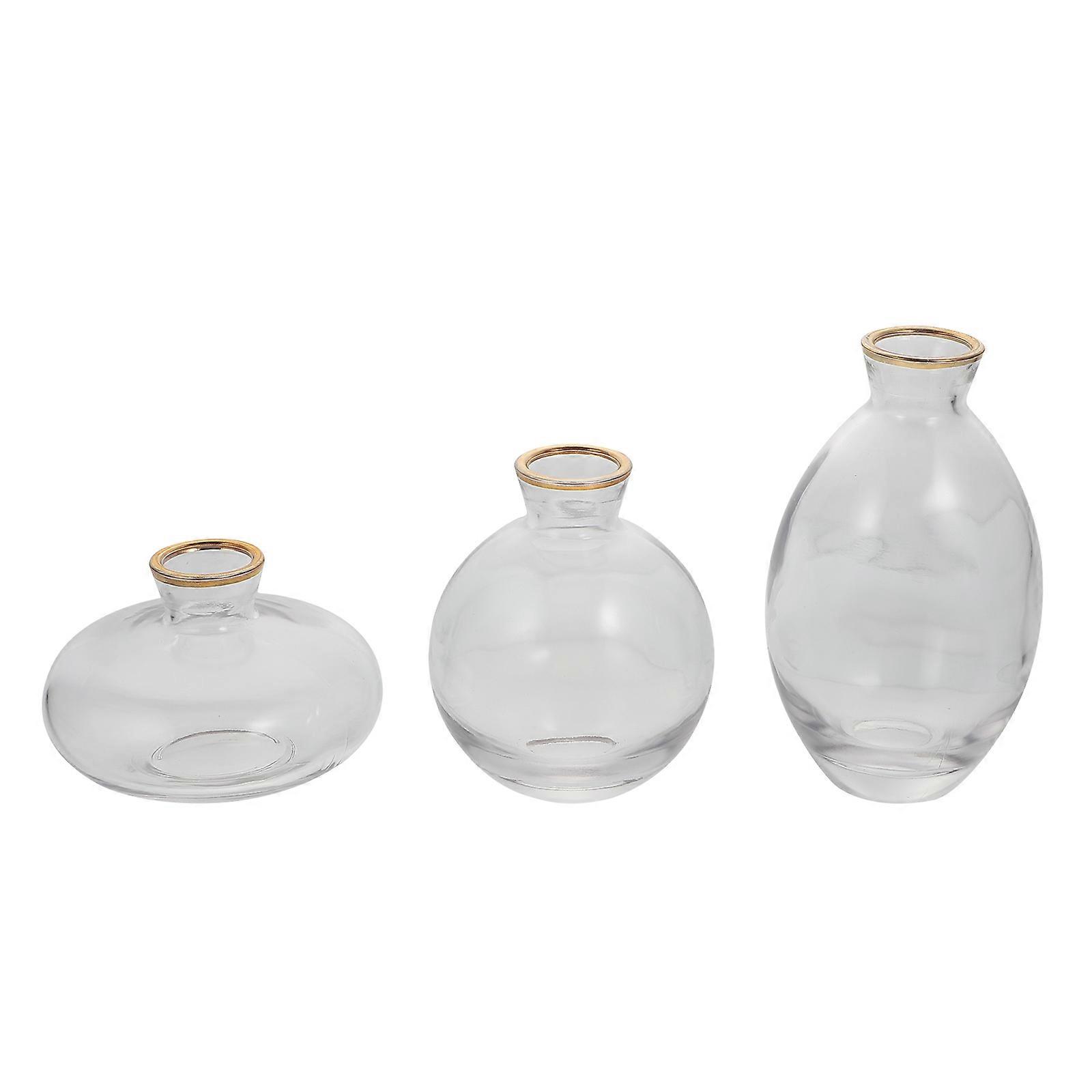 Desktop Vase Glass Flower Vase for Storage 6Pcs Pretty Flower Arrangement