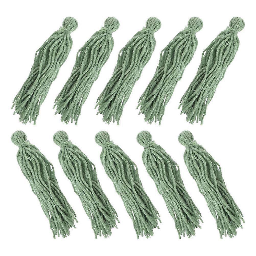 Fish Tank Spawning Mop Egg-Laying Support Aquarium Use Green Yarn Rectangular Style 20Pcs