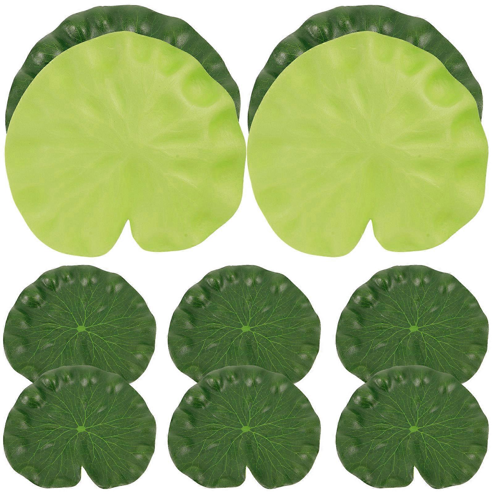 Water Decorative Leaf for Fish Pond Scenery 60Pcs Floating Green Lotus