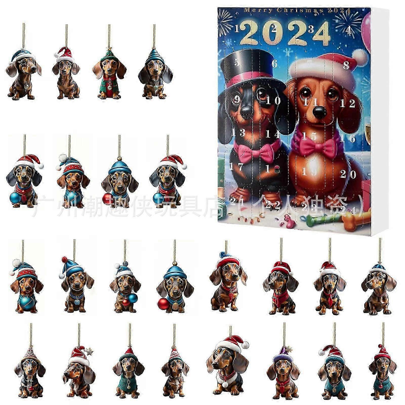 AdventCalendar Christmas Dachshund Advent Calendar Fun Dog Set Fun Blind Box