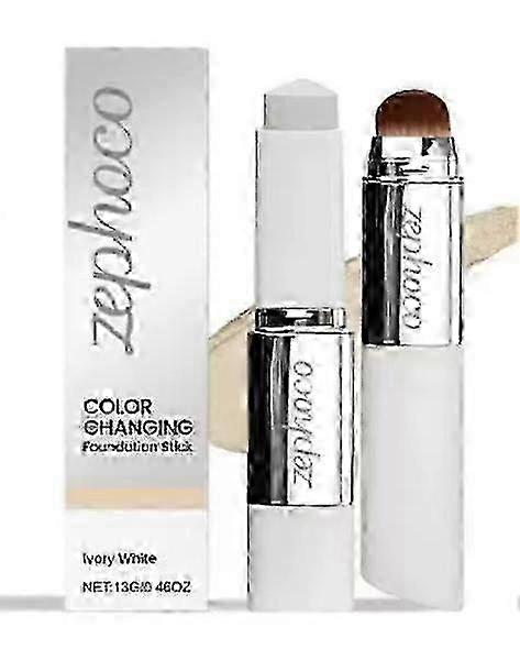 zephoco Blanc Cover Cream Stick V Colour Changing Foundation Stick with Brush Make Up Concealer Stick compatible Face Long Lasting