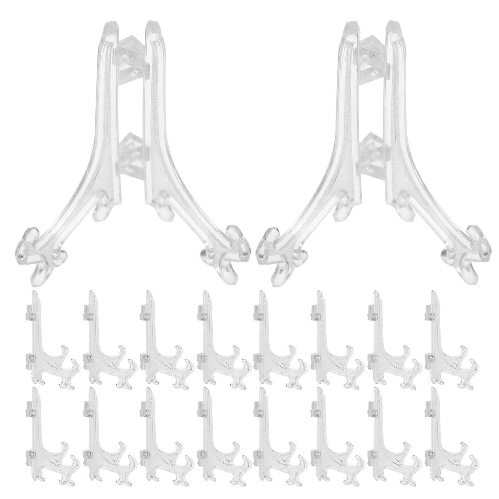 Transparent Tabletop Plate Holder for Small Art 150Pcs Mini Plastic Stands