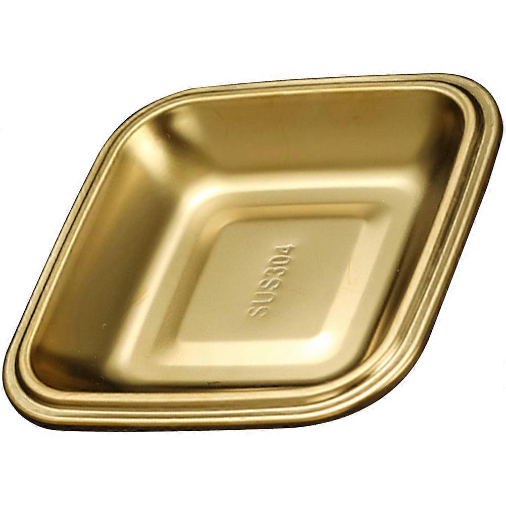 Stainless Steel Plates Multi-Functional Food Serving Plates for 5Pcs