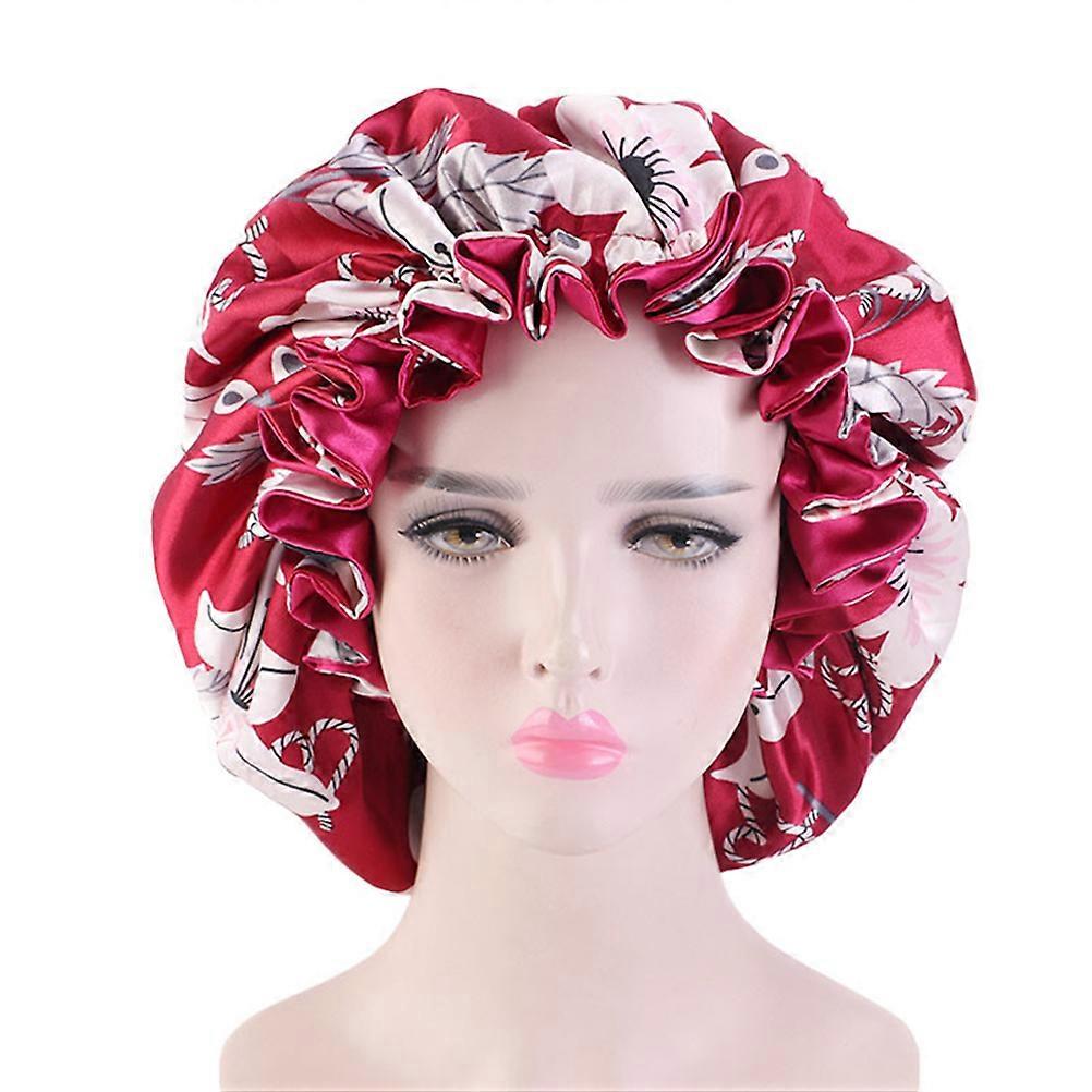 Hair Satin Wrap Adjustable Waterproof Double Layer Design 1Pcs