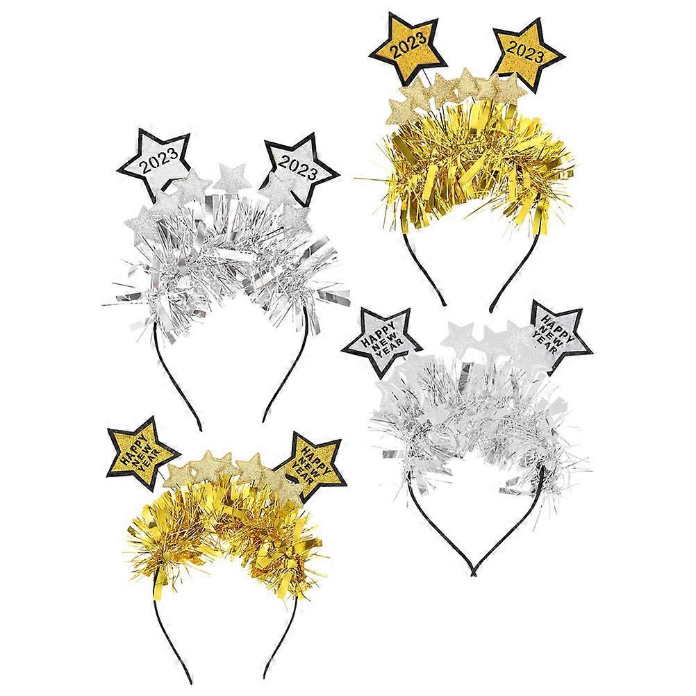 Decorative New Year Hairbands 16 Pcs Star Shape Photo Accessory For New Year Party Festival Theme