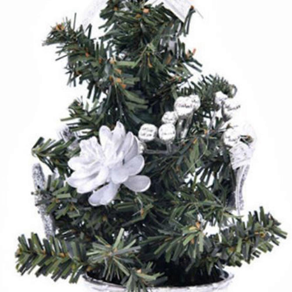Christmas Tree Artificial Mini Decor Home Office Store Multi Color Gift 2Pcs