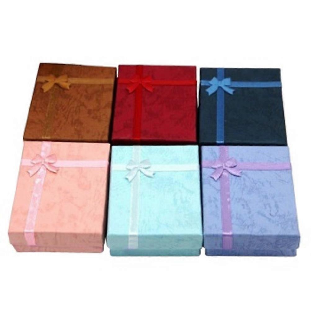 Assorted Color Gift Container Necklace Box for Jewelry Use 12Pcs