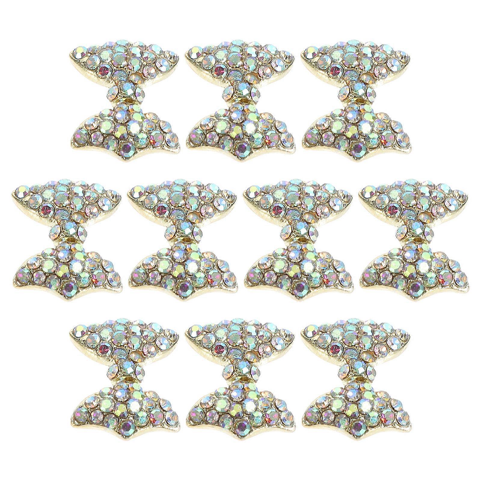 Manicure Butterfly Bowknot Nail Art Accessories 10Pcs DIY Set