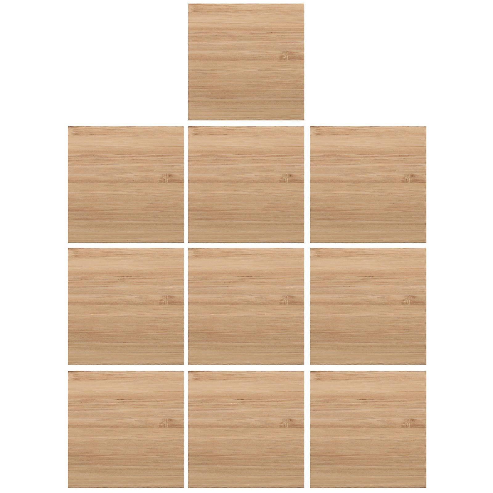 Unfinished Bamboo Slices for DIY Crafts with 70Pcs Square Bamboo Pieces