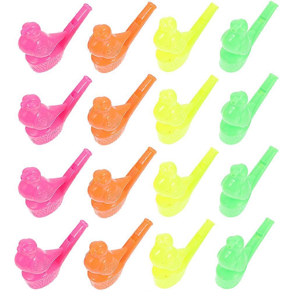 Plastic Bird Water Whistle Colorful Bird Shaped Whistle for Party Use 48Pcs
