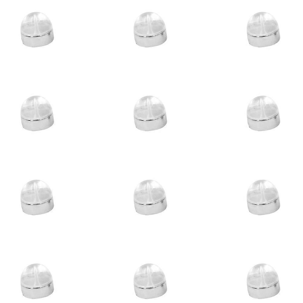 Silver Earring Backs Locking for Studs Safety Secure Locking Backings 36Pcs