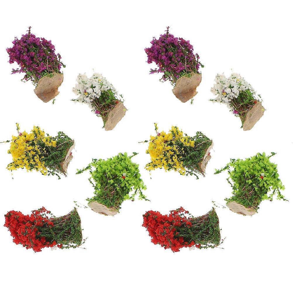 Artificial Grass Cluster for Landscape Model Decoration 50Pcs Assorted Colors