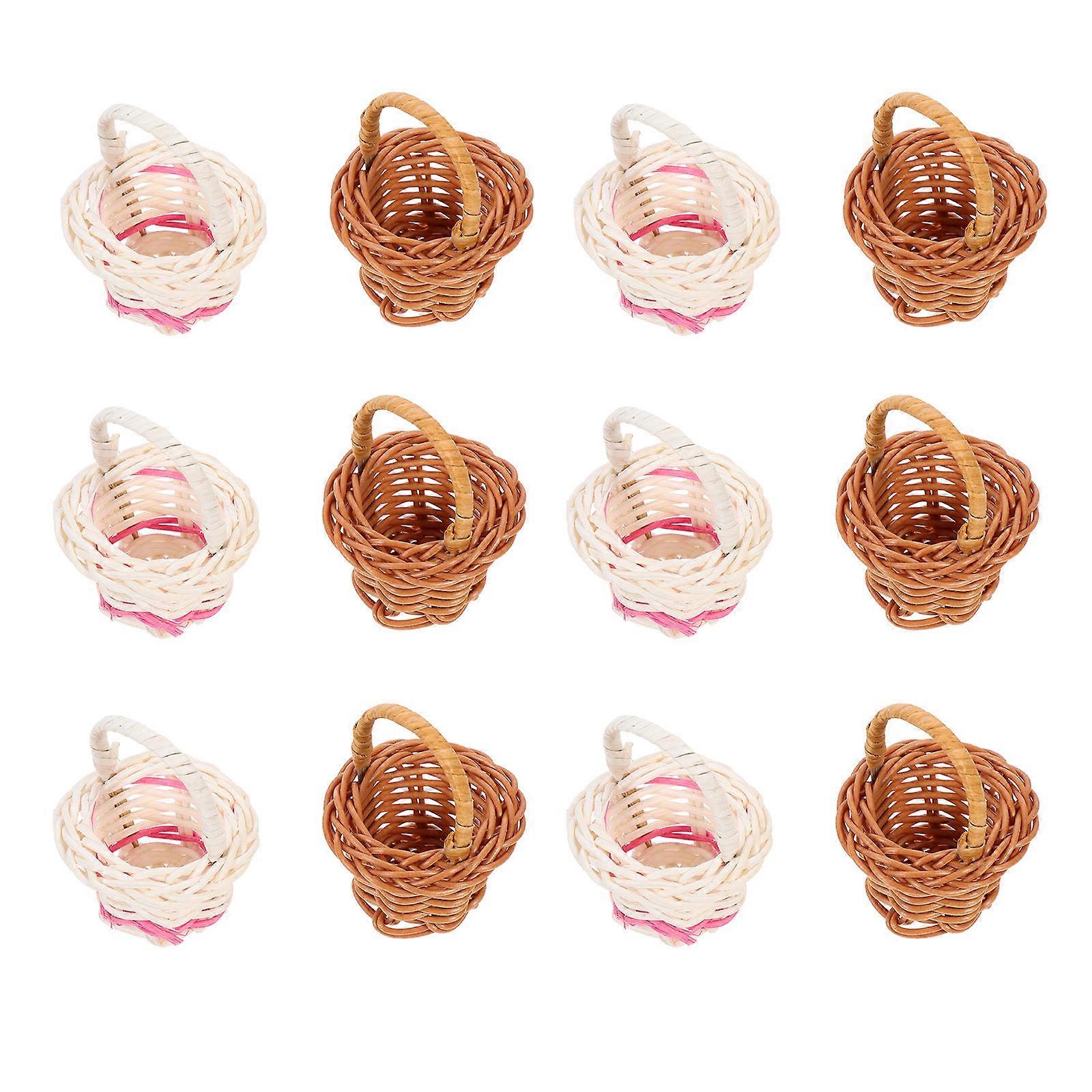 Candy Storage Baskets for Storage Use 48Pcs Small Woven Containers
