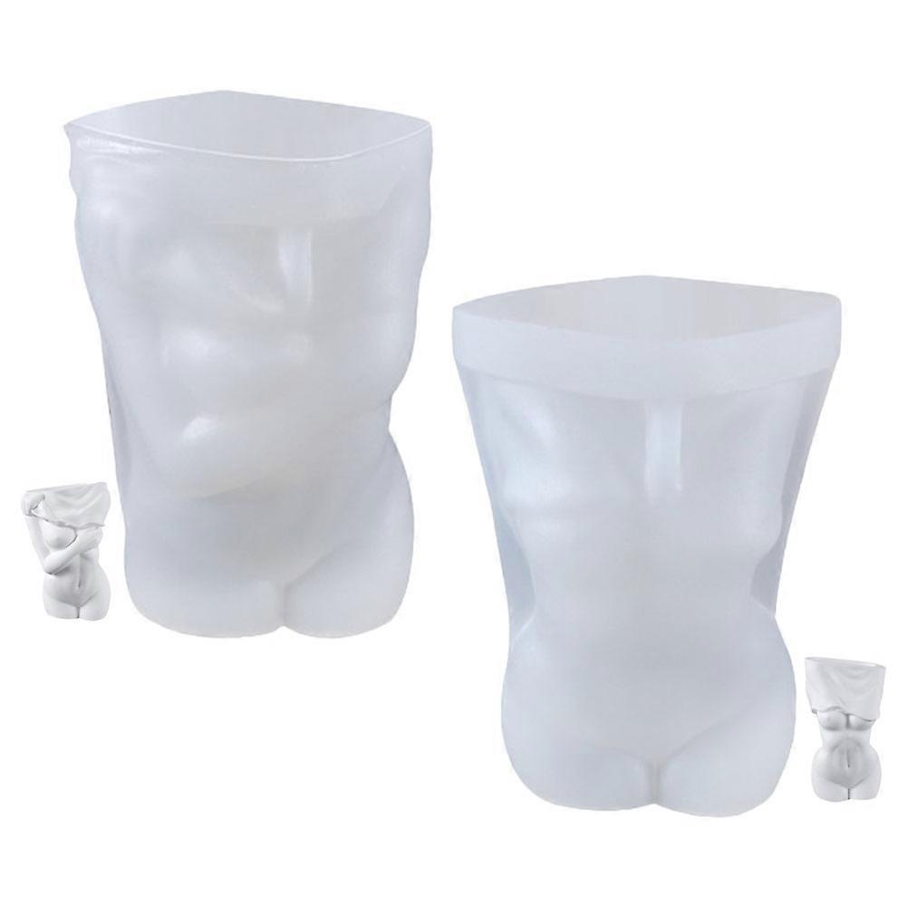 DIY Silicone Mold Vase Mold for Pot Making 2Pcs White Silicone Set