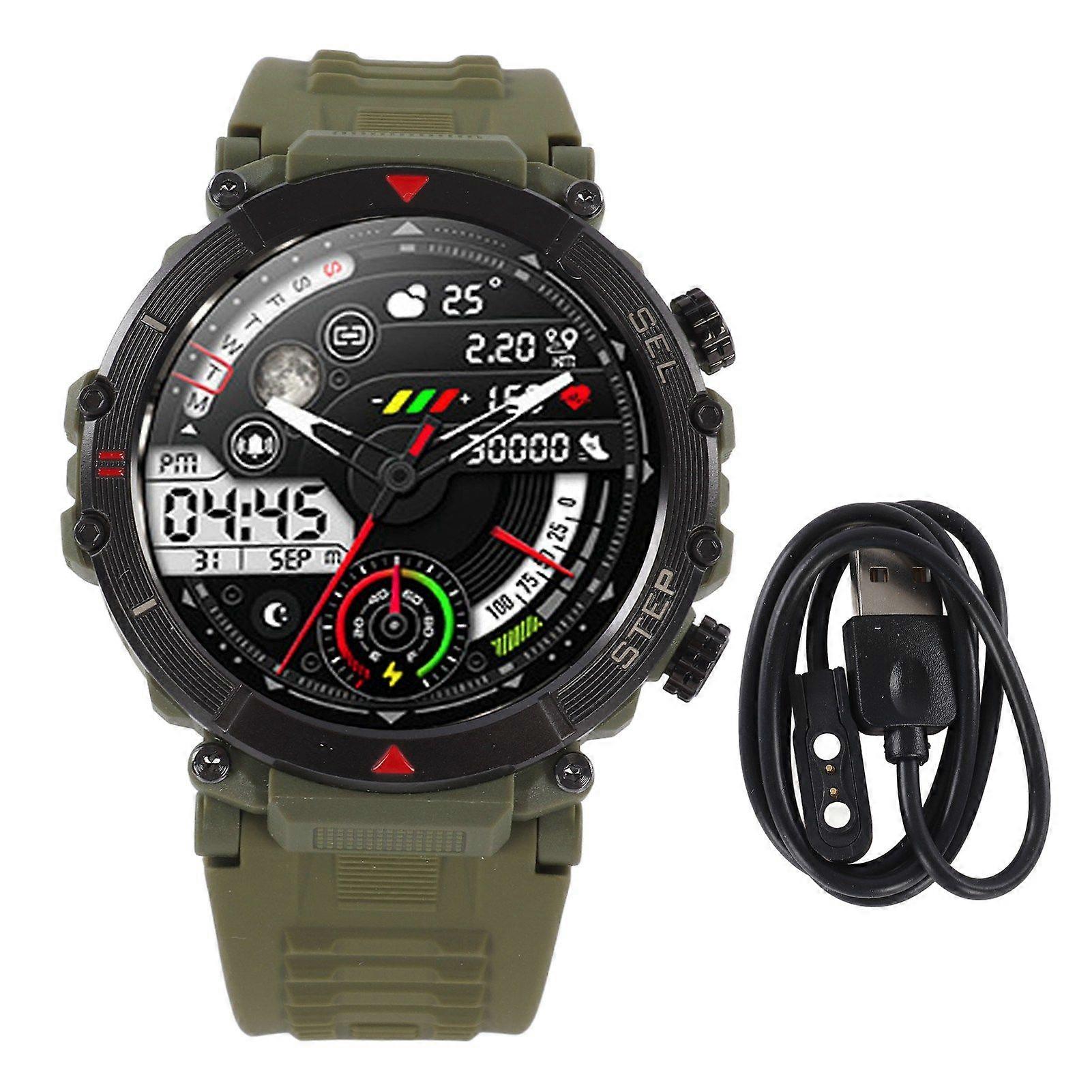 Smart Watch IP67 Waterproof Sleeping Monitor Voice Call Sports Smartwatch with Pedometer Green