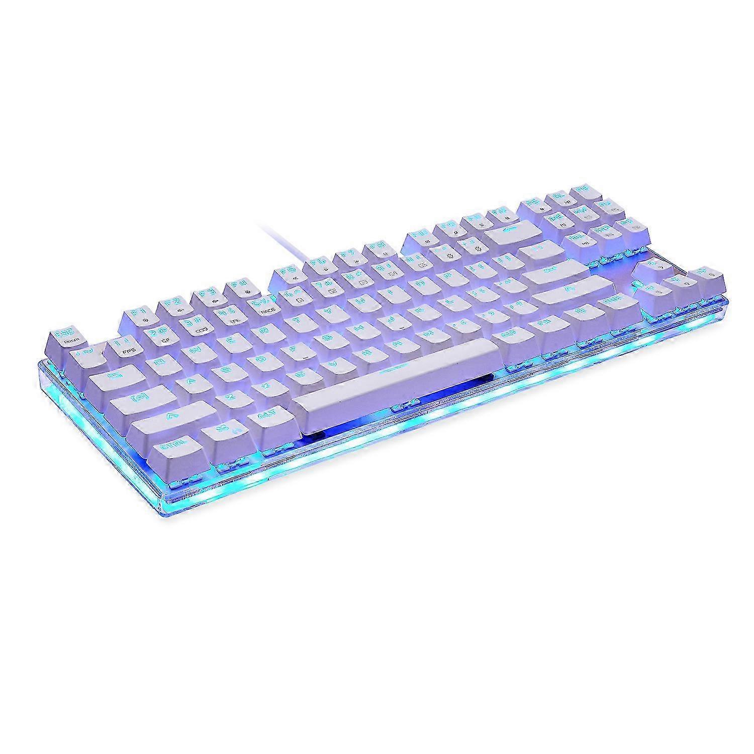 Custom Mechanical Gaming Keyboard with 87 Keys, RGB LED Backlighting, Wired USB Connection