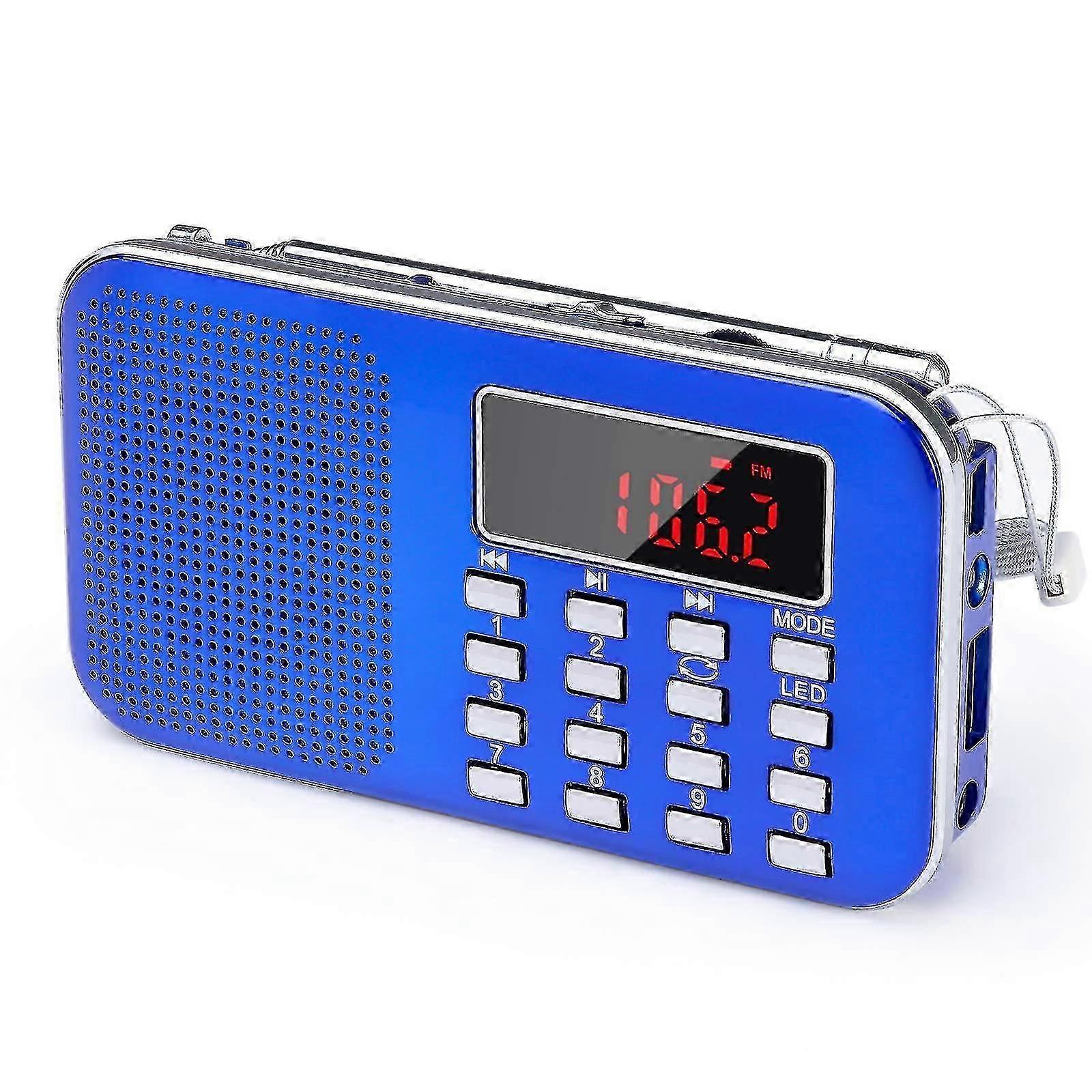 Mini Portable Ultrathin Am/fm/usb/tf Mp3 Radio With Emergency Flashlight Battery Powered Long Antenna