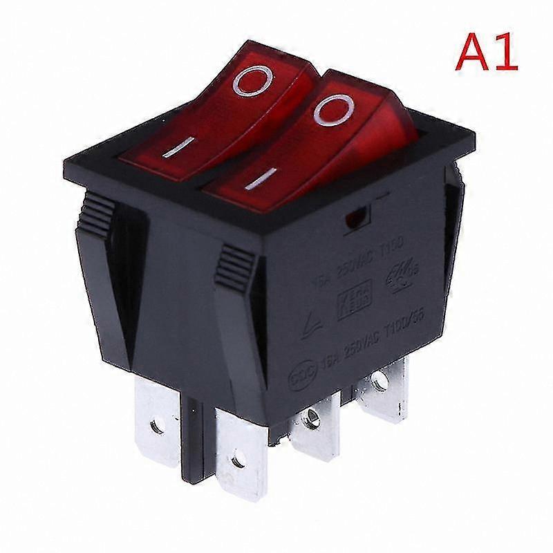 Double Button Rocker Switch for Oil Heater, 250V/16A On/Off Replacement Switch, 1 Pack