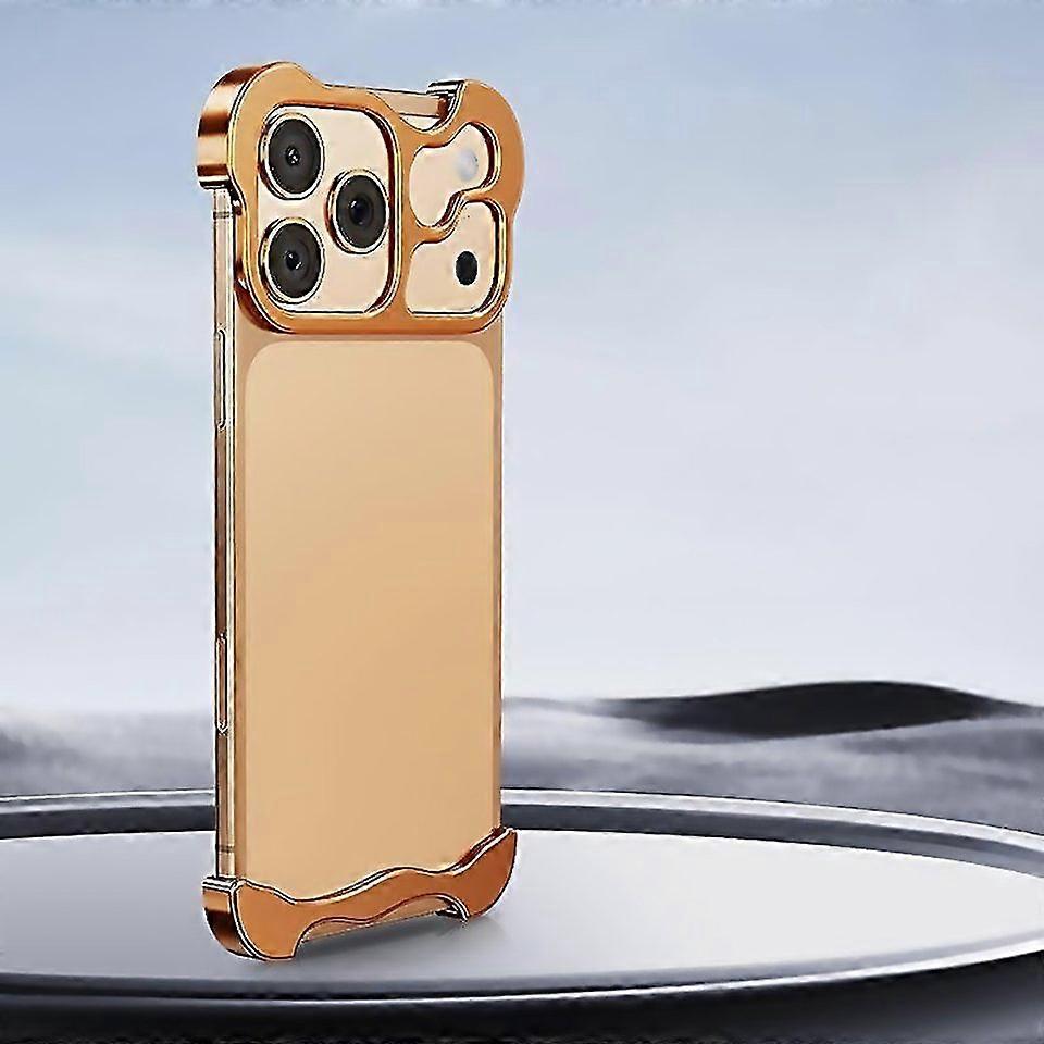 For Frameless Metal Corner Pad Phone Case With Lens Suitable For Everyday Use