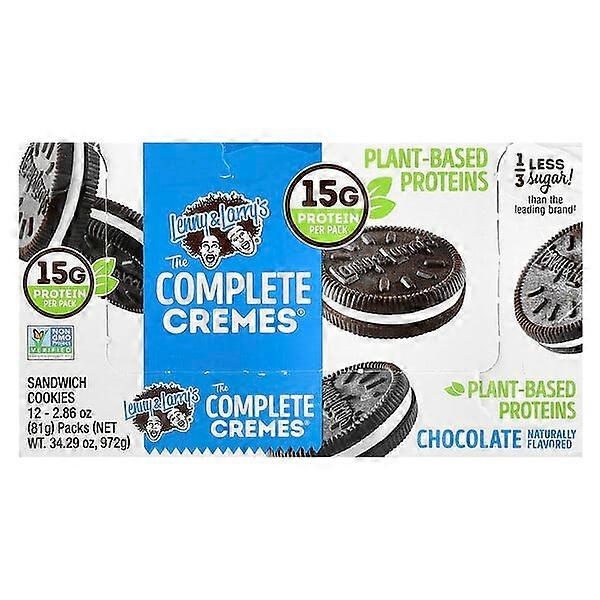 Lenny & Larry's, The Complete Cremes®, Sandwhich Cookies, Chocolate, 12 Packs, 2.86 oz (81 g) Each
