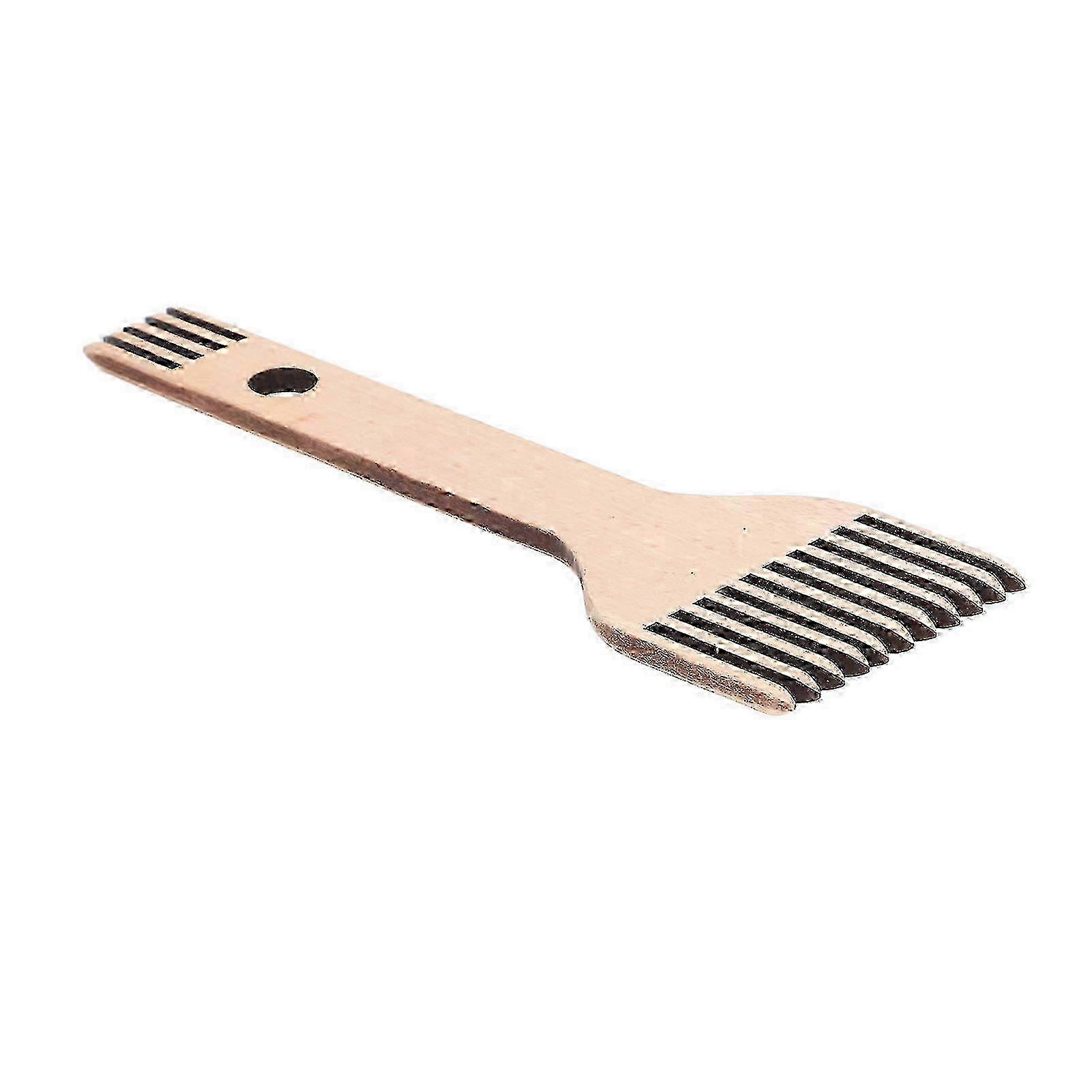 2025 Weaving Loom Comb Double Ended Ergonomic Design Durable Beech Glossy Surface Wooden Loom Comb for Weaving Craft