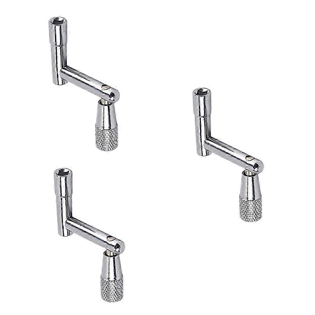 3pcs Z Shape Metal Drum Tuning Key Heavy Duty Drum Wrench Easy to Use for Standard and Dual-Drum Configurations