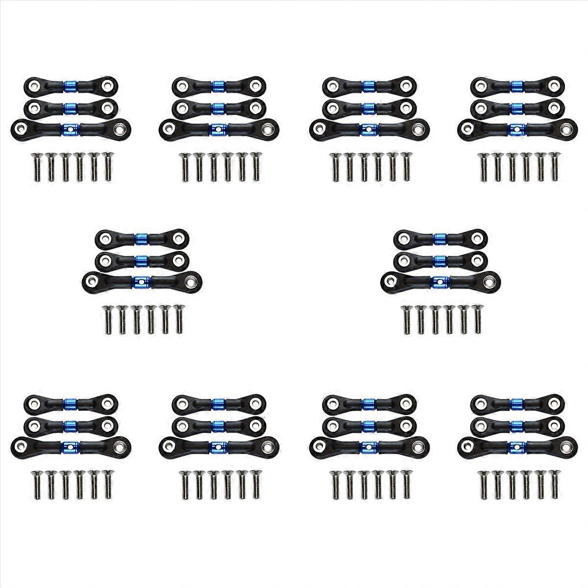 3Pcs Steering Link Rod Servo Rod for TT-02 1/10 RC Car,Blue