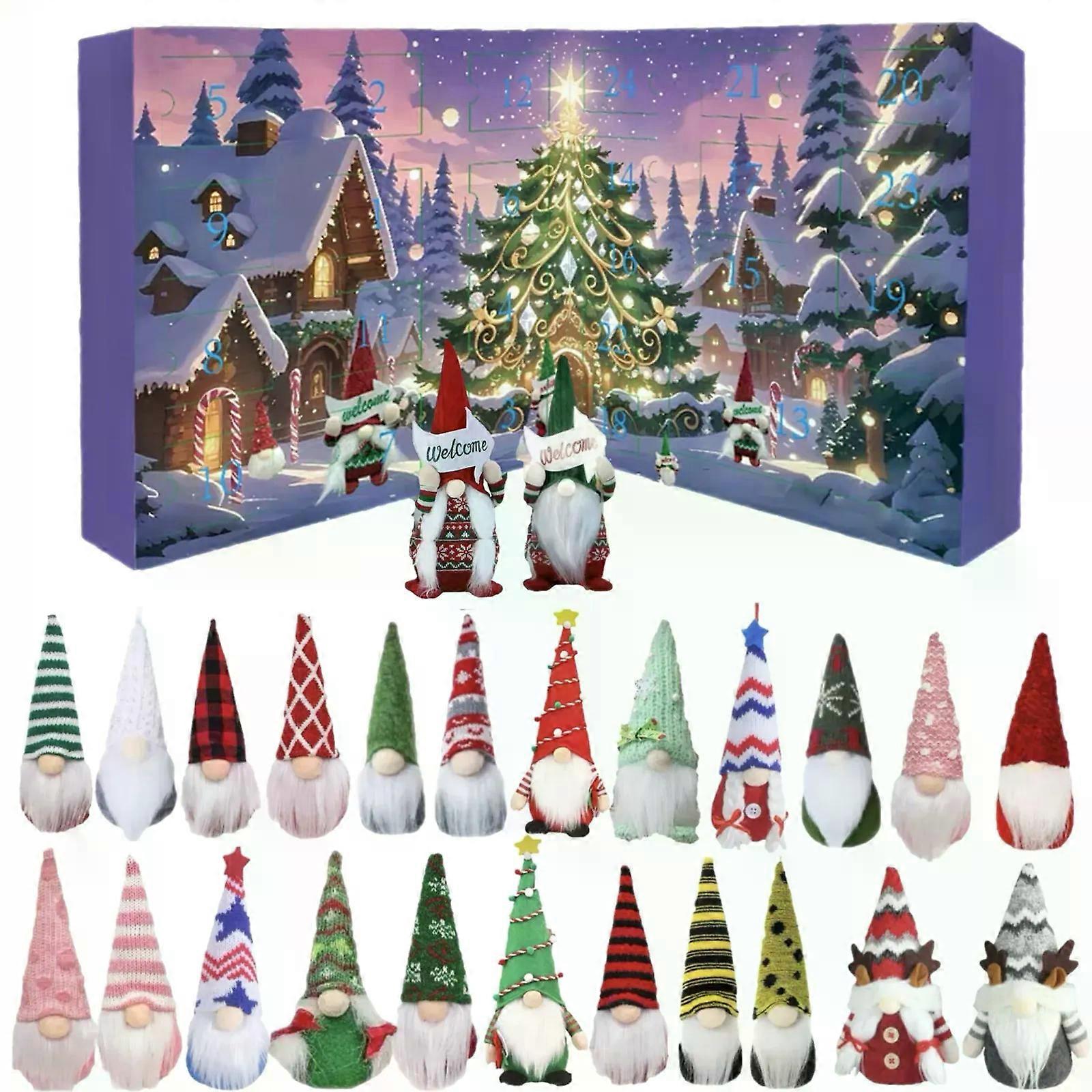 3D Gnome Plush Advent Calendar - 24-Day Festive Countdown with Collectible Gnome Ornaments & Holiday Decor Surprises 2025