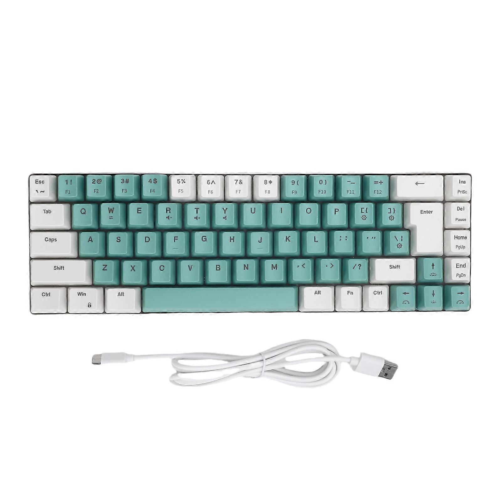 Wired 60% Gaming Keyboard with RGB Backlight Compact Mechanical Keypad for PC Laptop