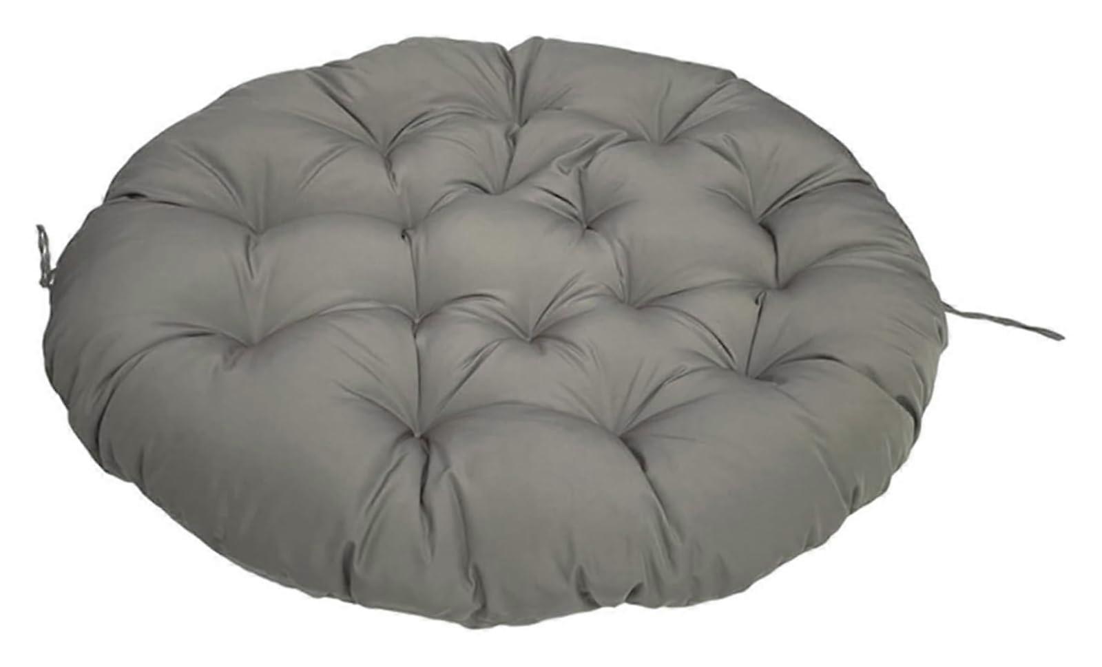 Waterproof Round Chair Cushion For Outdoor Hanging Chairs, Removable Garden Seat Pad, Dark Gray, 70x70 CM