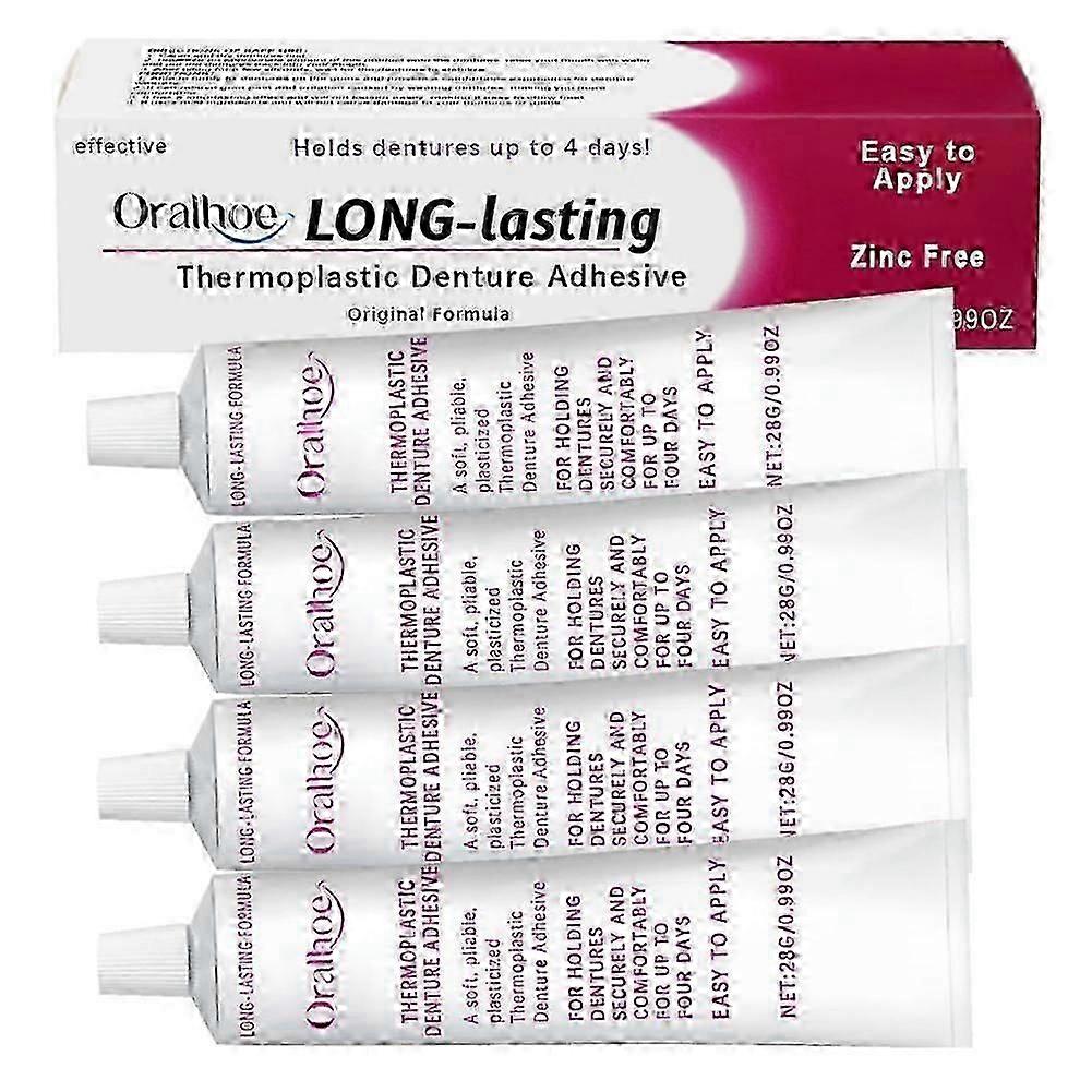 Cushion Grip Thermoplastic Denture Adhesive, Refits and Tightens Loose Upper and Lower Dentures and Partials | Non-Glue Adhesive