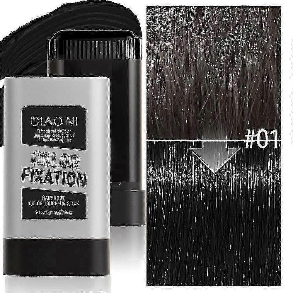 Hair Color Stick, Instant Hair Color Stick With Built-In Comb, Long Lasting Waterproof and Sweat-Proof Hair Dye Comb For Gray Hairs Coverage