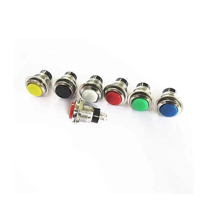Red Miniature Key Switch 12mm Round PushThrough SelfReset Button