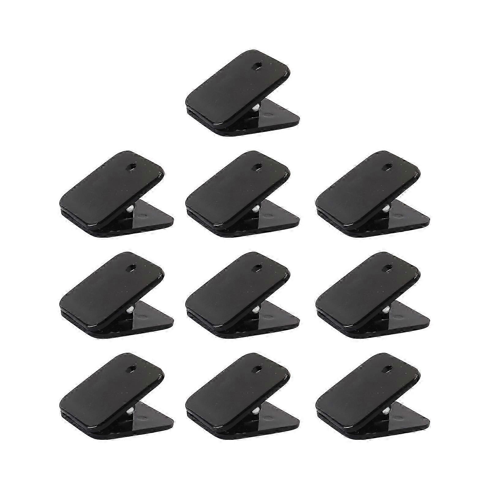 Set Of 10 Square Acrylic Paper Clip Paper Clamp Multiurpose File Clip for Craft Food Bag Photo Document Organization
