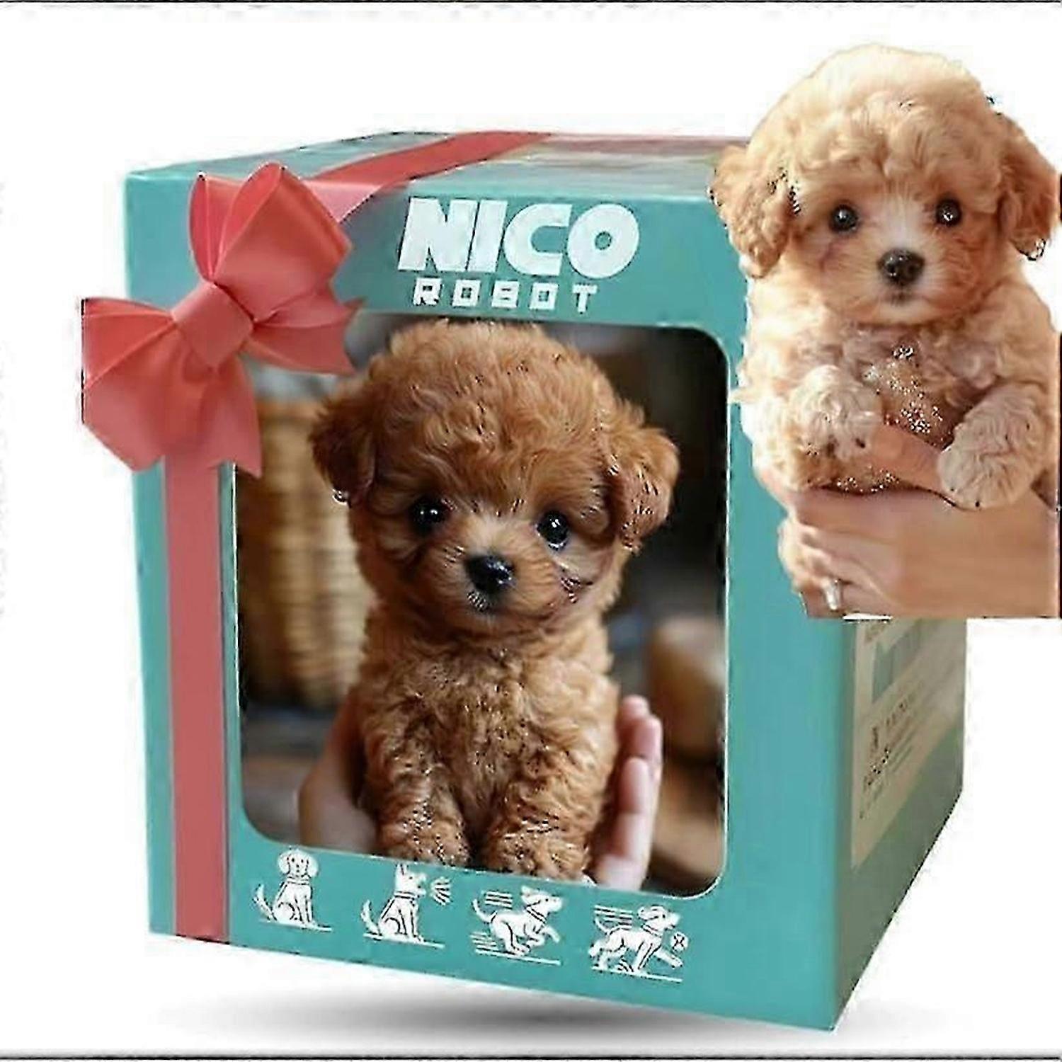 Nouveau chien robot pour adultes (2025), chien robotique IA, Nicoo – Mon chiot robot réaliste qui se comporte comme un vrai chiot – Marche, aboie et remue la queue