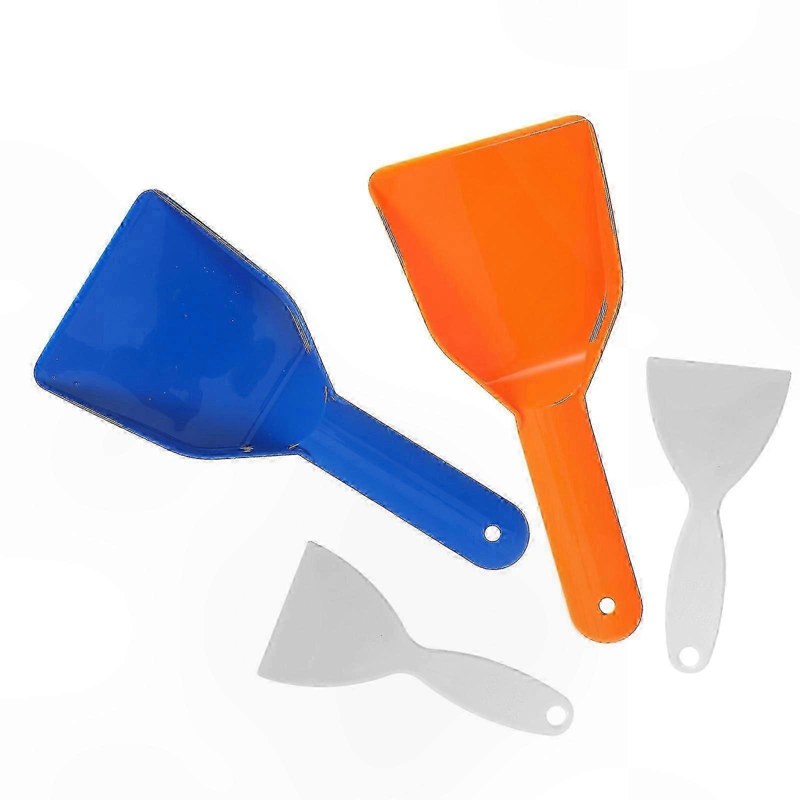 Ice Scraper Set 4pcs Color Coded Defroster Tools for Freezer Refrigerator Kitchen
