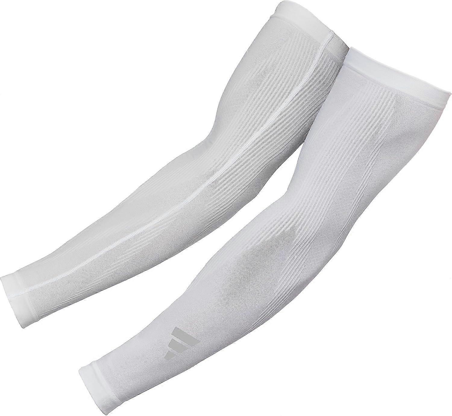 2025 Latest Model Compression Sleeves, Lightweight, Temperature Regulating Compression Sleeves, White V1, Small/Medium
