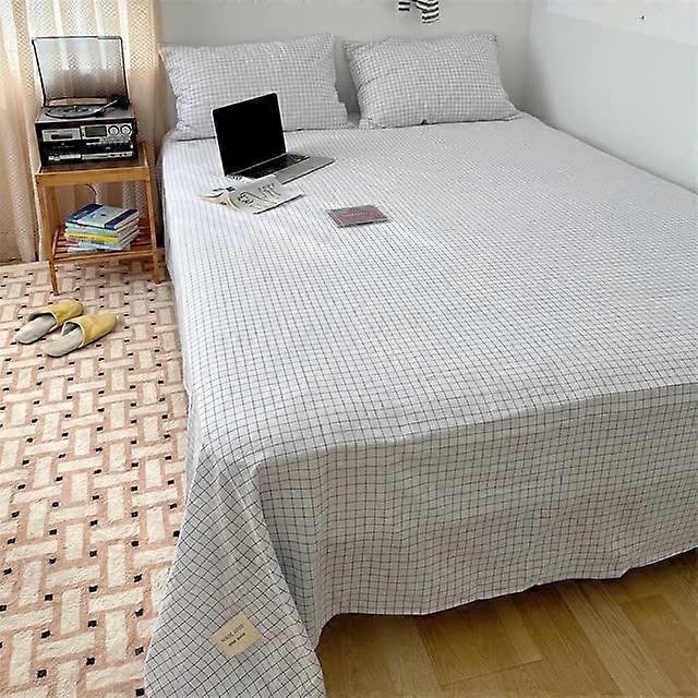 Cotton Flat Sheets Sweat Absorbing Breathable Cover For Single Or Double Beds