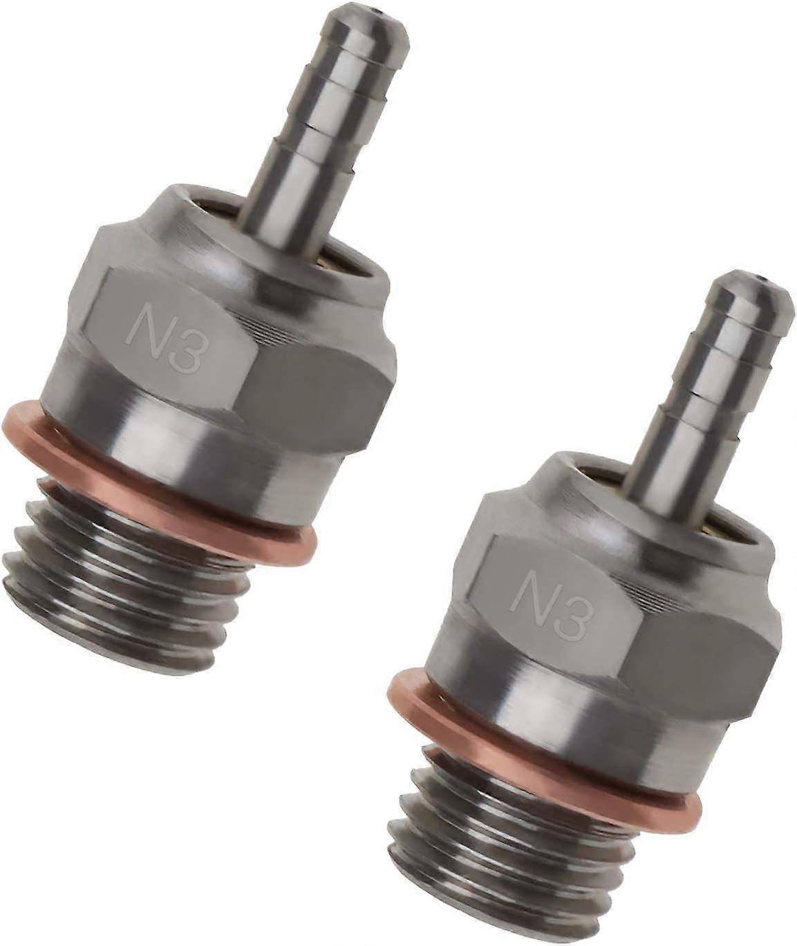 Spark Glow Plugs Compatible with 1/10 Scale HSP 70117 Kyosho HPI For RC Nitro 4C Engines Car Truck Model Accessories2pcs silver