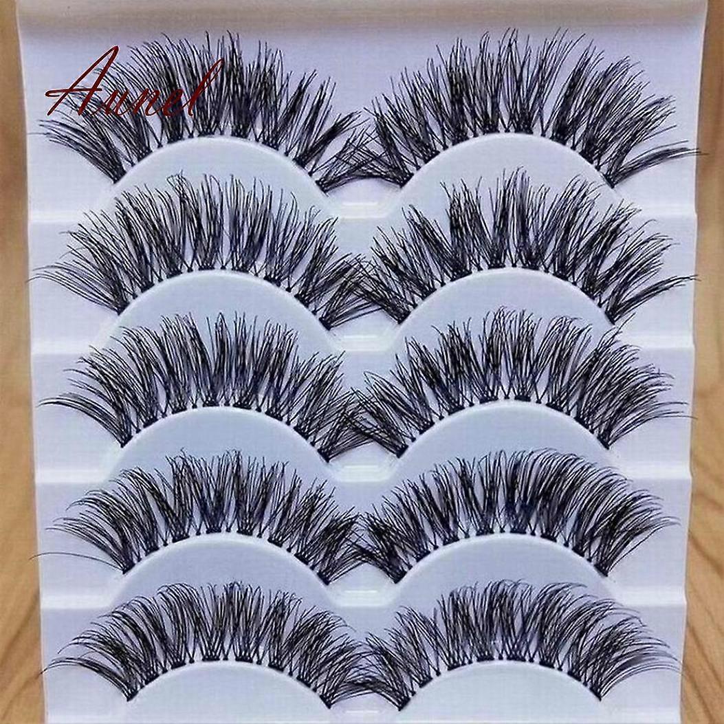 5 To Make Up Hand - Made False Eyelashes Long Roll Eyelash Extensions