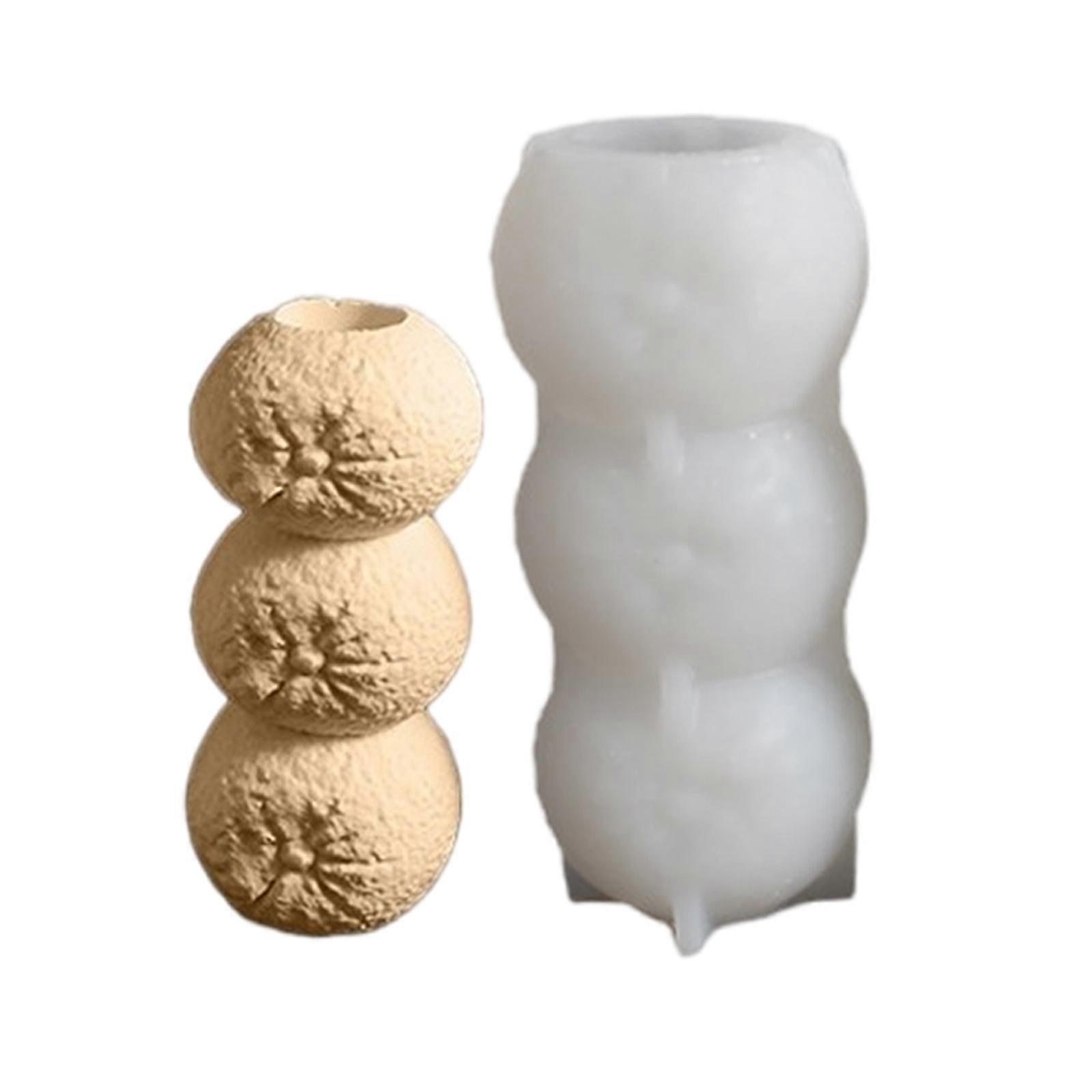 Easy Release Silicone Mold For Crafting Distinctive Stacked Candle Holders Suitable For Wax And Plaster Materials Multicolor