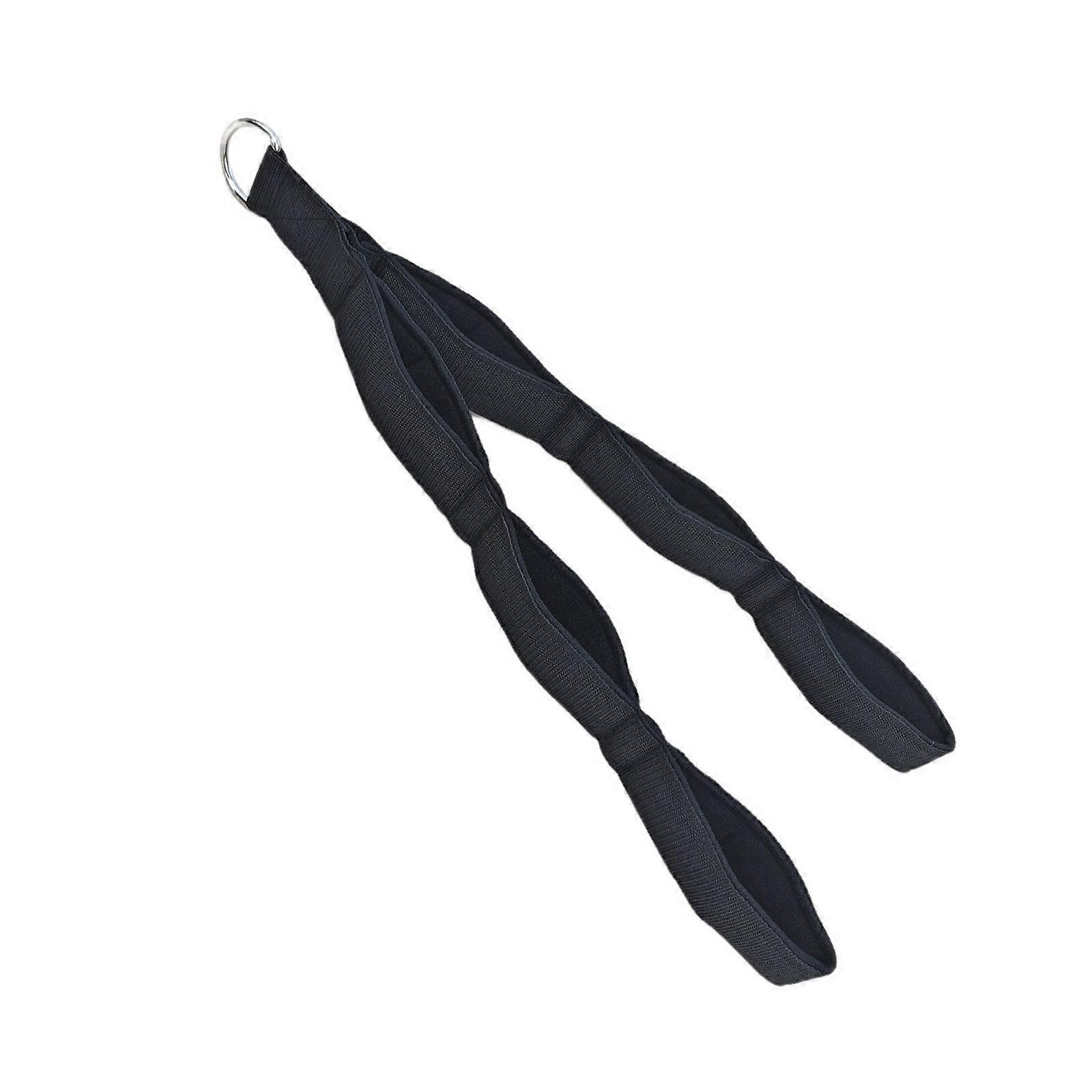 Professional 3 Segment Biceps Trainer Pull Down Rope Handle With Durability Nylons For Gym And Homes Workouts  Black