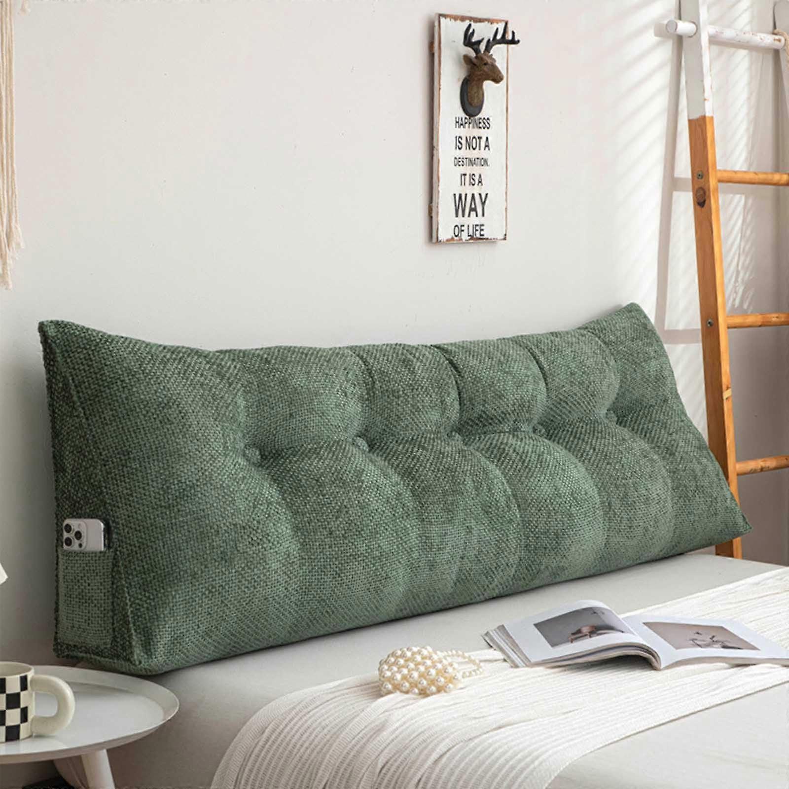 Triangular Reading Pillow Ergonomic Bed Sofa Backrest Cushion for Support and Relaxation 180cm