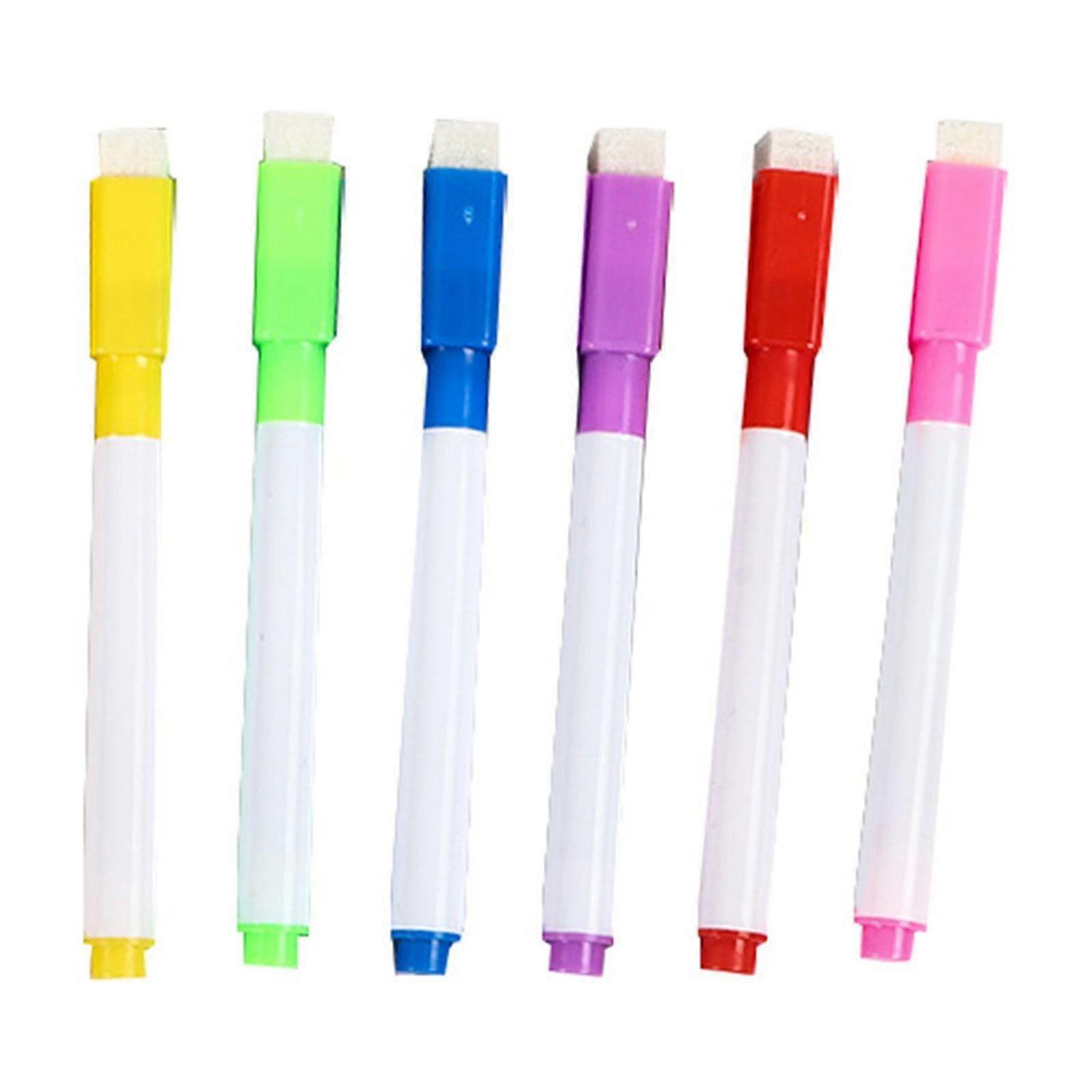 Poaug Colorful Whiteboard Markers with Eraser Cap, 5ml Mini Point Tip for Teachers, School, Office - Hot Pink, compatible with standard whiteboards