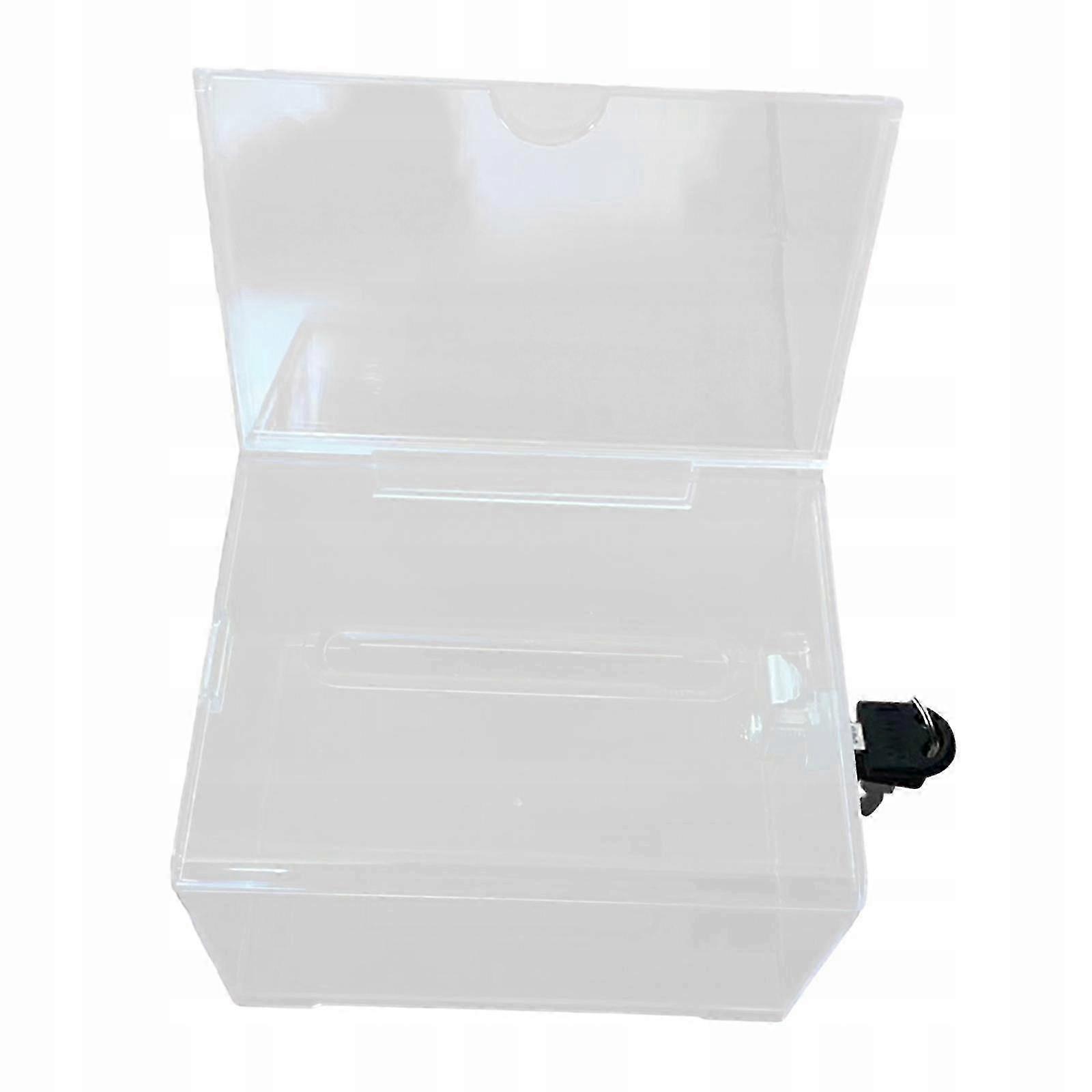 Acrylic Donation Box Lockable Clear Donation Box For Donation Reception