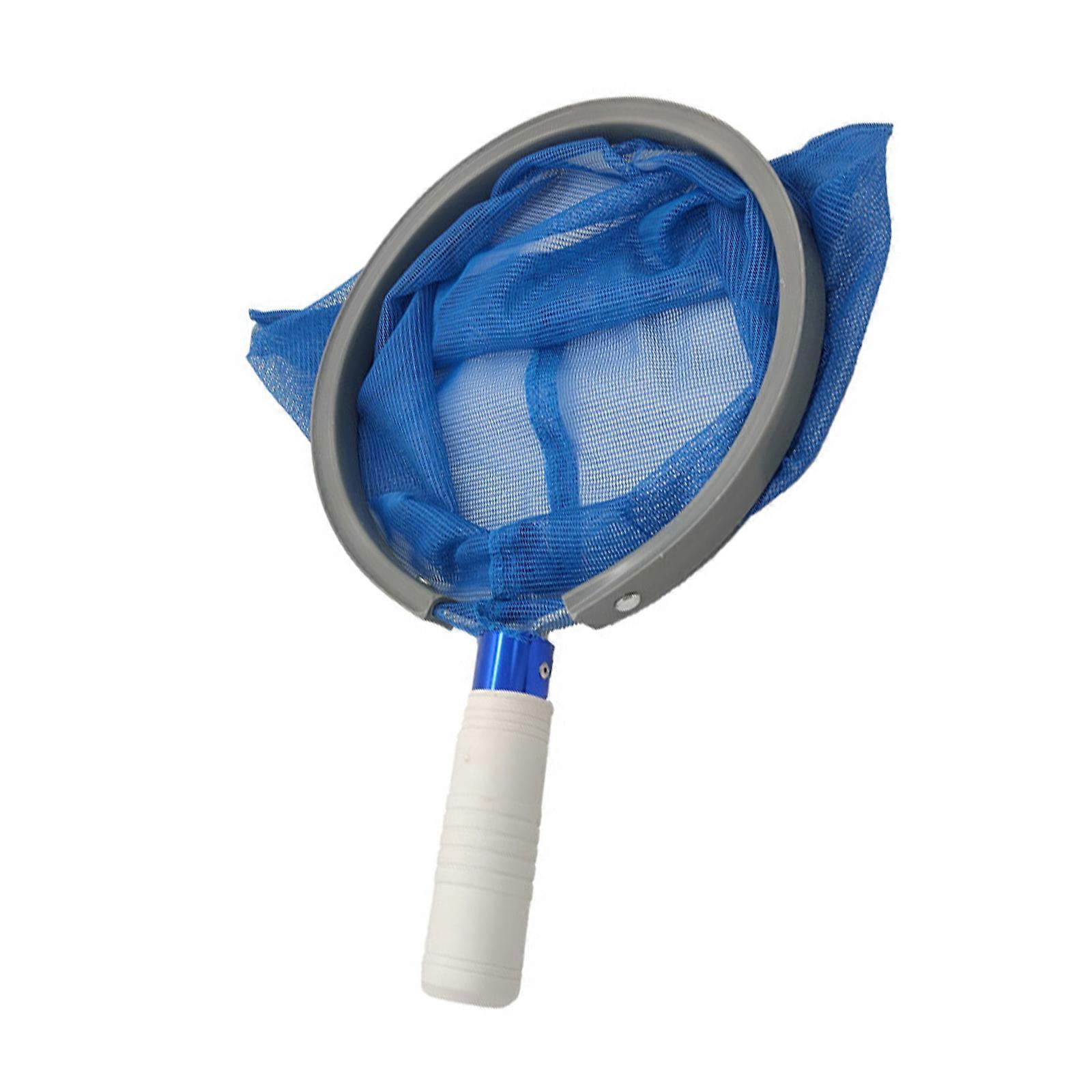 Efficient Pool Skimmer with Fine Mesh for Catching Small Debris Swimming Pool Debris Removal Tool Aluminum Handle Net Multicolor