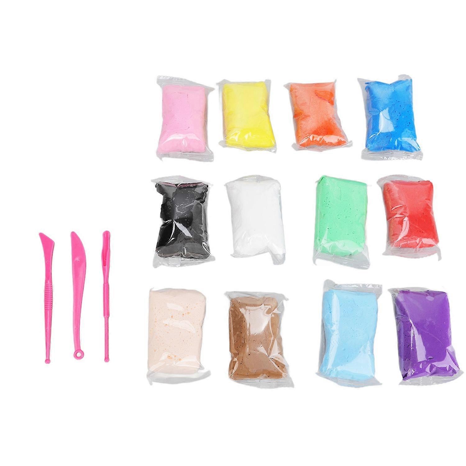 Air Dry Clay 12 Color Space Clay Ultra Light Soft Clay Hand Made DIY Modeling Clay with Utility Knif